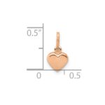 14K Rose Gold Polished 3-D Puffed Heart Charm - Image 3