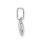 14K White Gold Polished 3-D Puffed Heart Charm - Image 2