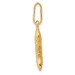 14k Textured Hollow Starfish Pendant - Image 2