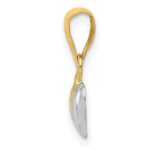 14K and White Rhodium Double Heart Pendant - Image 2