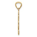 14k Gold Polished Filigree Seahorse Pendant - Image 2