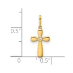14k Childrens CZ Cross Pendant - Image 3