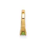 14K 3-D August Ring with Light Green Glass Stone Charm - Image 4