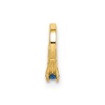 14K 3-D September Ring with Dark Blue Glass Stone Charm - Image 4