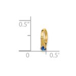 14K 3-D September Ring with Dark Blue Glass Stone Charm - Image 3
