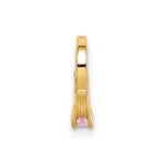 14K 3-D October Ring with Light Pink CZ Charm - Image 4