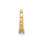 14K 3-D March Ring with Light Blue CZ Charm - Image 4