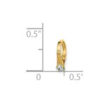 14K 3-D March Ring with Light Blue CZ Charm - Image 3