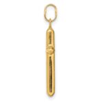 14k Polished Hollow Latin Cross Charm - Image 2