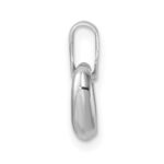 14k White Gold 3D CZ Heart Pendant - Image 2