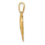 14K Polished Heart with Cut-out Paw Print Pendant - Image 2