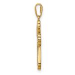 14K and White Rhodium CZ Cross Pendant - Image 2