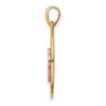 14K Two-tone Our Lady of Guadalupe Oval Pendant - Image 2