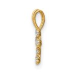 14K CZ Cross Pendant - Image 2