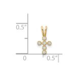 14K CZ Cross Pendant - Image 3