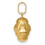 14k Hollow Satin and Polished Snail Charm - Image 2