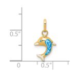 14k Enameled Dophin Charm - Image 3