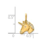 14K Unicorn CZ Pendant - Image 3