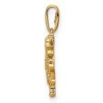 14K Rearing Unicorn CZ Pendant - Image 2
