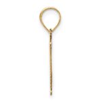14k Polished Etched Letter K Initial Pendant - Image 2