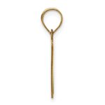14k Polished Etched Letter W Initial Pendant - Image 2
