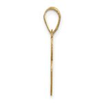 14k Polished Script Letter B Initial Pendant - Image 2
