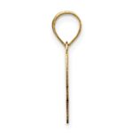 14k Polished Script Letter H Initial Pendant - Image 2
