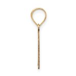14k Polished Script Letter K Initial Pendant - Image 2