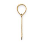 14k Polished Script Letter M Initial Pendant - Image 2