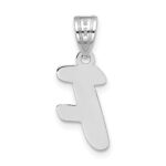 14kw Polished Script Letter F Initial Pendant - Image 3