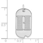 14kw Polished Letter H Initial Dog Tag Pendant - Image 2