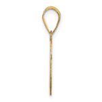 14k Polished Letter D Initial Pendant - Image 2