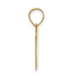 14k Polished Letter W Initial Pendant - Image 2