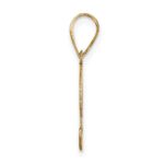 14k Polished Bubble Letter C Initial Pendant - Image 2