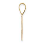 14k Polished Bubble Letter D Initial Pendant - Image 2
