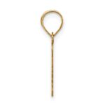 14k Polished Bubble Letter F Initial Pendant - Image 2