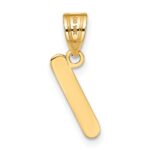 14k Polished Bubble Letter I Initial Pendant - Image 3