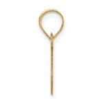 14k Polished Bubble Letter J Initial Pendant - Image 2