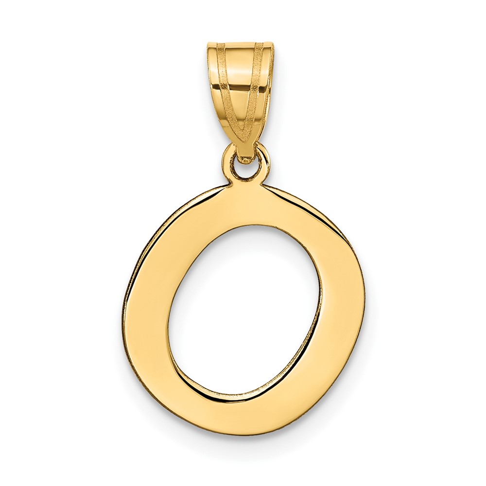 YC1441O.jpg 14k Polished Bubble Letter O Initial Pendant - Image 1