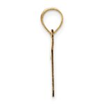 14k Polished Bubble Letter T Initial Pendant - Image 2