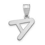 14kw Polished Bubble Letter A Initial Pendant