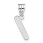 14kw Polished Bubble Letter I Initial Pendant - Image 3
