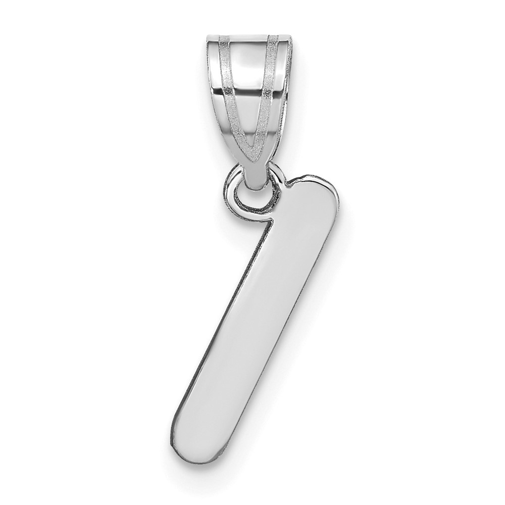 YC1441WI.jpg 14kw Polished Bubble Letter I Initial Pendant - Image 1
