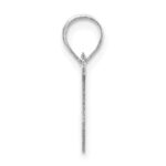 14kw Polished Bubble Letter J Initial Pendant - Image 2