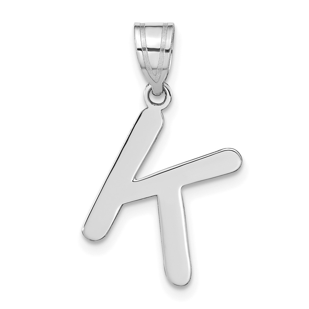 YC1441WK.jpg 14kw Polished Bubble Letter K Initial Pendant - Image 1