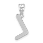 14kw Polished Bubble Letter L Initial Pendant - Image 3