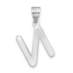 14kw Polished Bubble Letter N Initial Pendant - Image 3