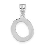 14kw Polished Bubble Letter O Initial Pendant - Image 3