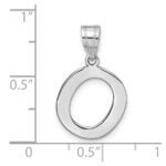 14kw Polished Bubble Letter O Initial Pendant - Image 4