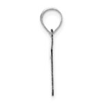 14kw Polished Bubble Letter T Initial Pendant - Image 2